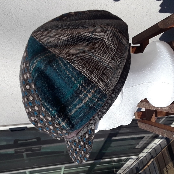 Accessorize OS Unisex cap Grey Blue  patchwork - Picture 3 of 13